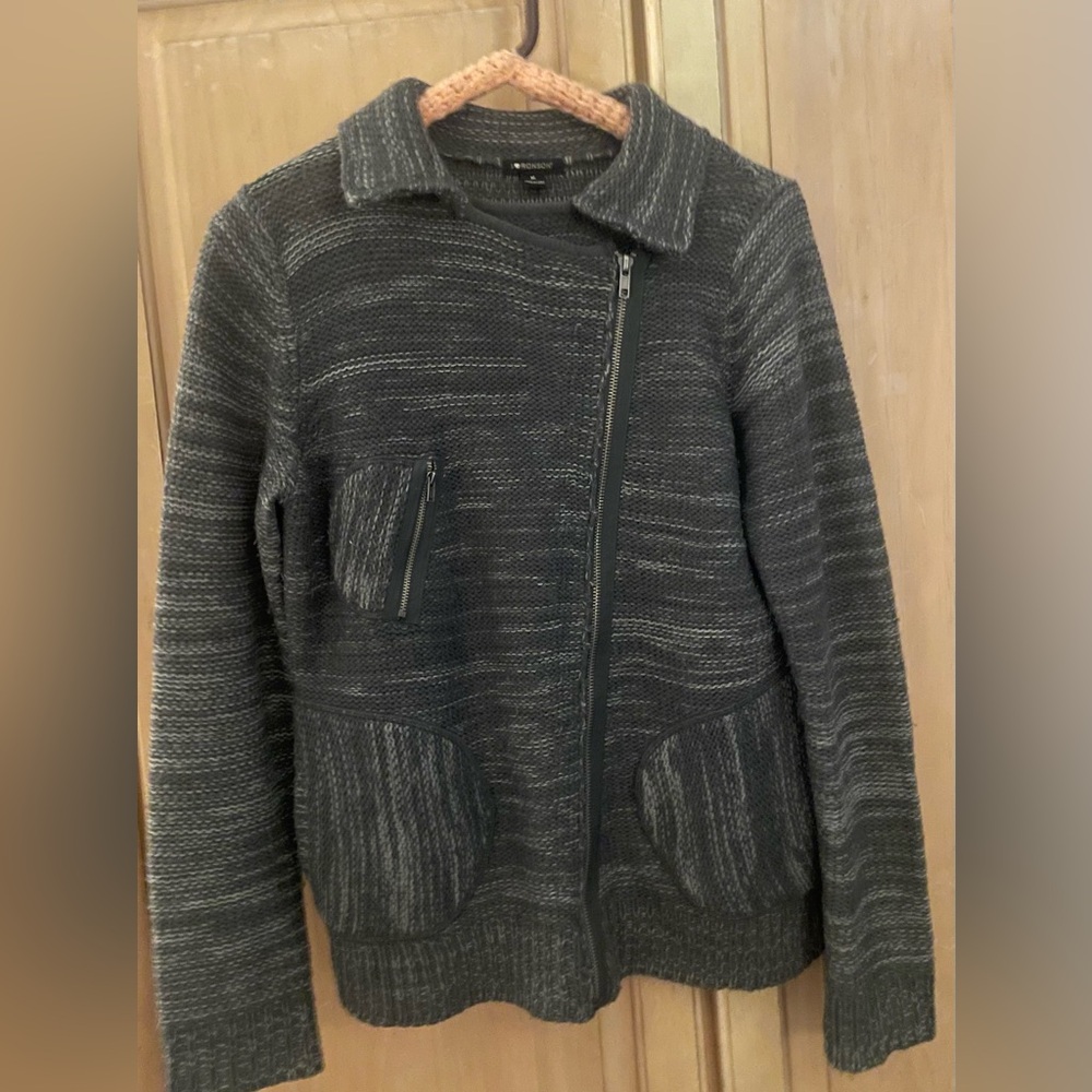 Motorcycle tweed sweaterFull Zip .NWOT!